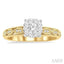 Round Shape Lovebright Diamond Engagement Ring