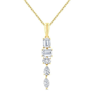 Mixed Shape Diamond Pendant