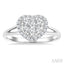 Heart Shape Halo Lovebright Diamond Engagement Ring