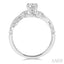 Round Shape Semi-Mount Diamond Engagement Ring