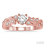 Round Shape Semi-Mount Diamond Engagement Ring