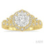Round Shape Halo Lovebright Diamond Engagement Ring