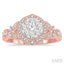 Round Shape Halo Lovebright Diamond Engagement Ring