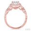 Round Shape Halo Lovebright Diamond Engagement Ring