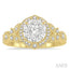 Round Shape Halo Lovebright Diamond Engagement Ring