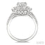 Round Shape Semi-Mount Halo Diamond Engagement Ring
