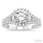 Round Shape Semi-Mount Diamond Engagement Ring