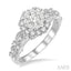 Round Shape Halo Lovebright Diamond Engagement Ring