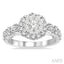 Round Shape Halo Lovebright Diamond Engagement Ring