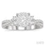 Round Shape Lovebright Diamond Engagement Ring
