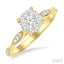 Round Shape Lovebright Diamond Engagement Ring