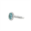 Aquamarine & Diamond Halo Ring