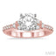 Round Shape Semi-Mount Diamond Engagement Ring
