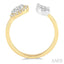 2 Stone Halo Lovebright Diamond Fashion Open Ring