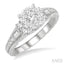 Round Shape Lovebright Diamond Engagement Ring