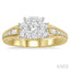 Round Shape Lovebright Diamond Engagement Ring