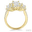 Oval Shape Past Present & Future Halo Lovebright Diamond Engagement Ring