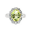 Lemon Quartz & Diamond Fashion Ring