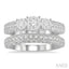 Round Shape Past Present & Future Lovebright Diamond Wedding Set