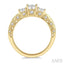 Round Shape Past Present & Future Lovebright Diamond Engagement Ring