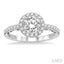 Round Shape Semi-Mount Halo Diamond Engagement Ring