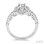 Round Shape Semi-Mount Halo Diamond Engagement Ring