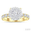 Round Shape Lovebright Diamond Engagement Ring