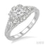 Princess Shape Halo Diamond Engagement Ring