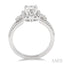 Princess Shape Halo Diamond Engagement Ring