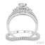 Princess Shape Halo Diamond Wedding Set