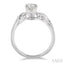 Round Shape Semi-Mount Diamond Engagement Ring