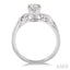 Round Shape Semi-Mount Diamond Engagement Ring