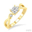 Princess Shape Semi-Mount Diamond Engagement Ring