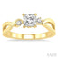 Princess Shape Semi-Mount Diamond Engagement Ring