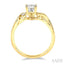 Princess Shape Semi-Mount Diamond Engagement Ring