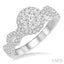 Round Shape Halo Lovebright Diamond Engagement Ring