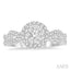 Round Shape Halo Lovebright Diamond Engagement Ring