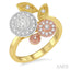 Round Shape Halo Lovebright Diamond Fashion Ring