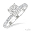 Round Shape Lovebright Diamond Engagement Ring