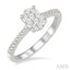 Oval Shape Lovebright Diamond Engagement Ring
