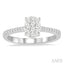 Oval Shape Lovebright Diamond Engagement Ring