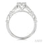 Round Shape Lovebright Diamond Engagement Ring