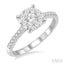 Round Shape Lovebright Diamond Engagement Ring