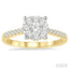 Round Shape Lovebright Diamond Engagement Ring