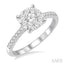 Round Shape Lovebright Diamond Engagement Ring