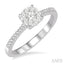 Round Shape Lovebright Diamond Engagement Ring