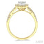 Pear Shape Halo Lovebright Diamond Engagement Ring