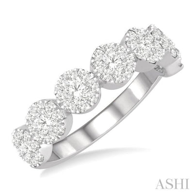 Round Shape 7 Stone Lovebright Essential Diamond Wedding Band