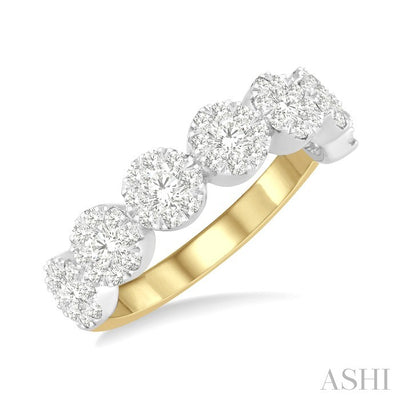 Round Shape 7 Stone Lovebright Essential Diamond Wedding Band