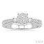 Round Shape Lovebright Diamond Engagement Ring